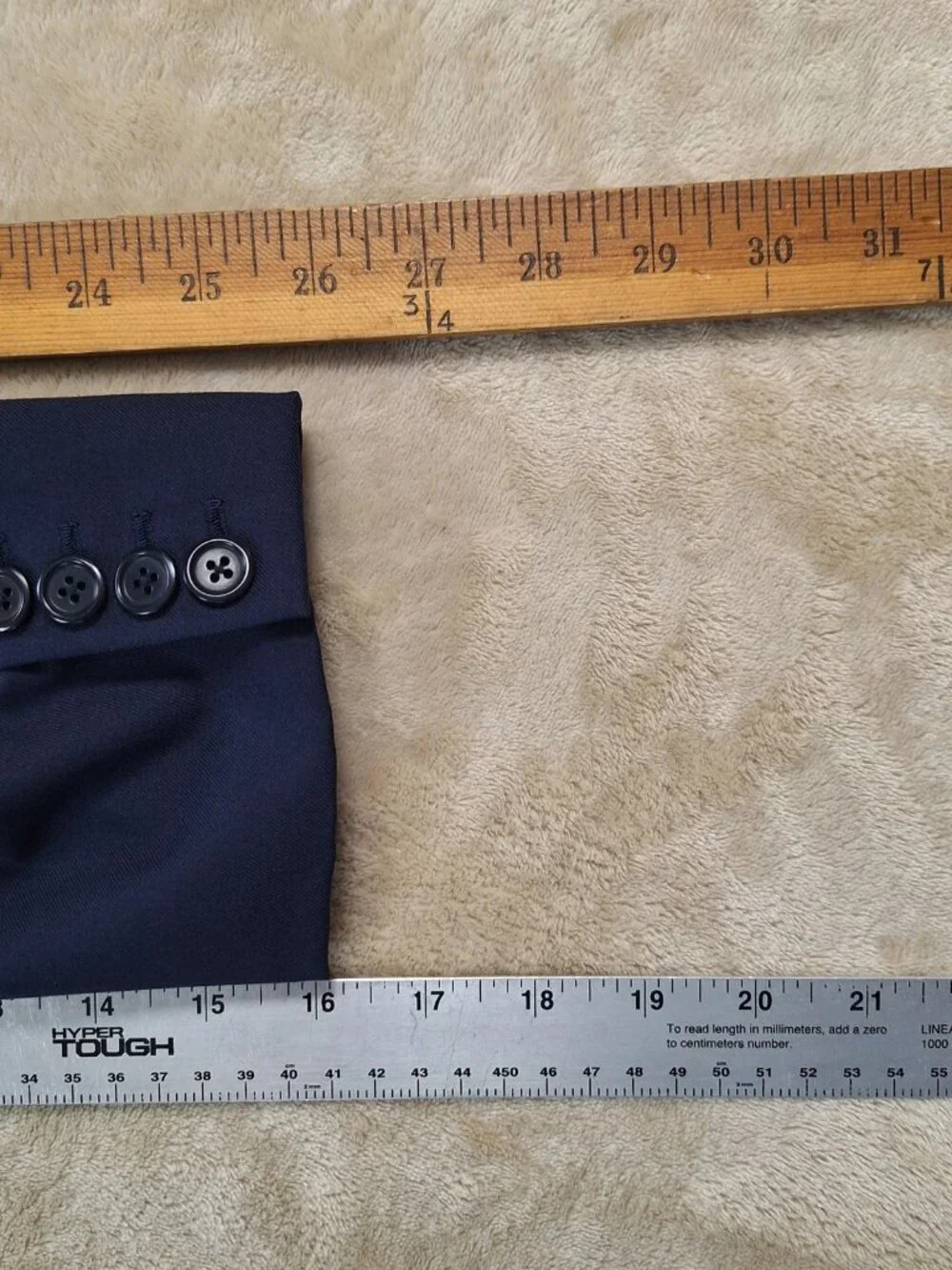 Vaish at Rivoli Blazer Mens Large Navy 2 Button Double Vent Holland & Sherry